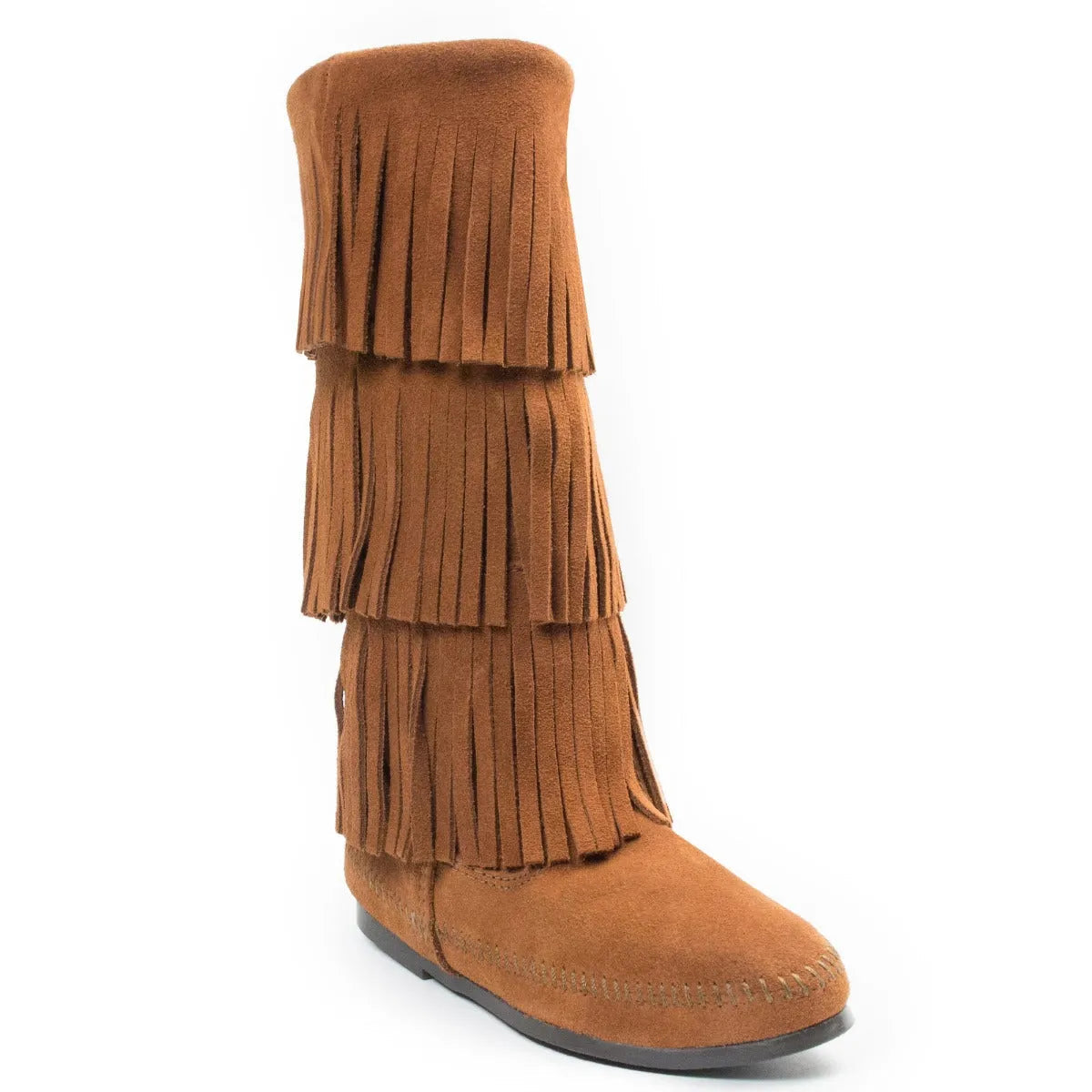Minnetonka 3-Layer Fringe Boot - Womens Boots Brown Regular