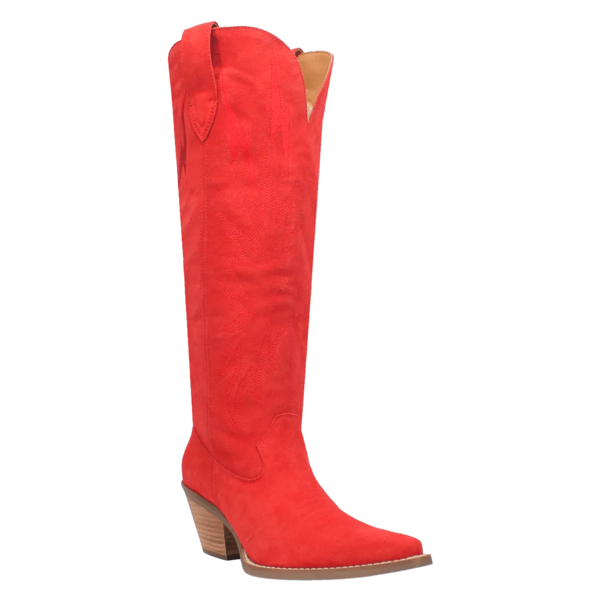 Dingo Thunder Road - Womens Leather Cowgirl Boots Red Regular