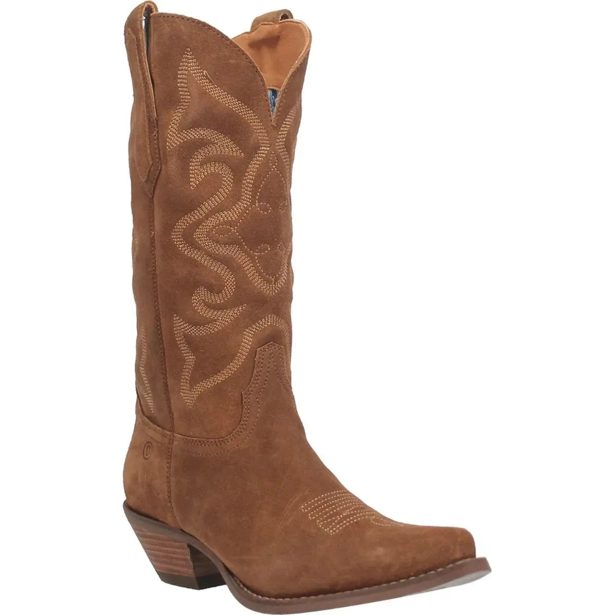 Dingo Out West (Leather Suede) - Women's Cowgirl Boot Camel Regular