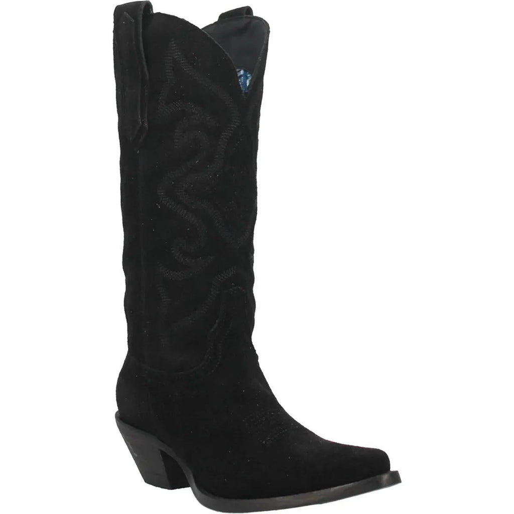 Dingo Out West (Leather Suede) - Women's Cowgirl Boot Black Regular