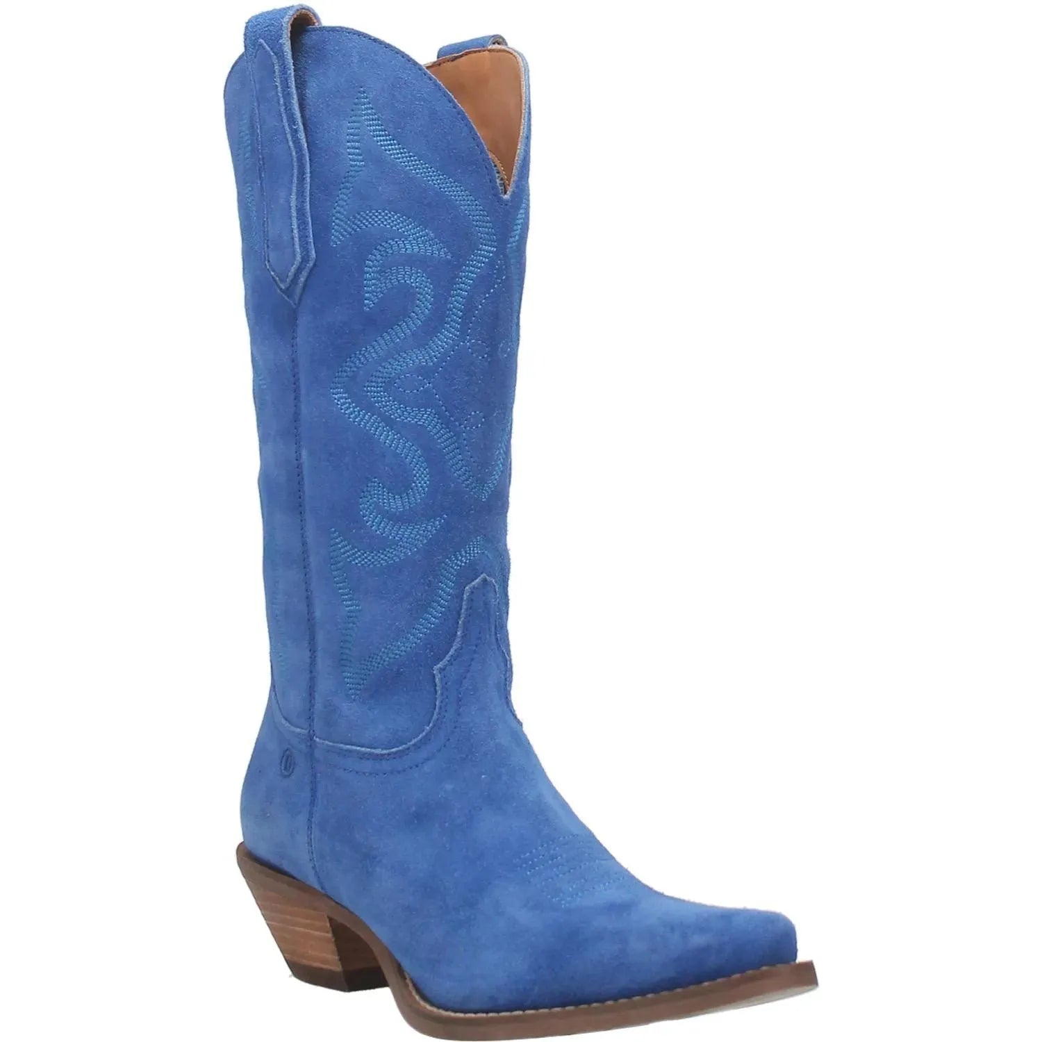 Dingo Out West (Leather Suede) - Women's Cowgirl Boot Blue Regular