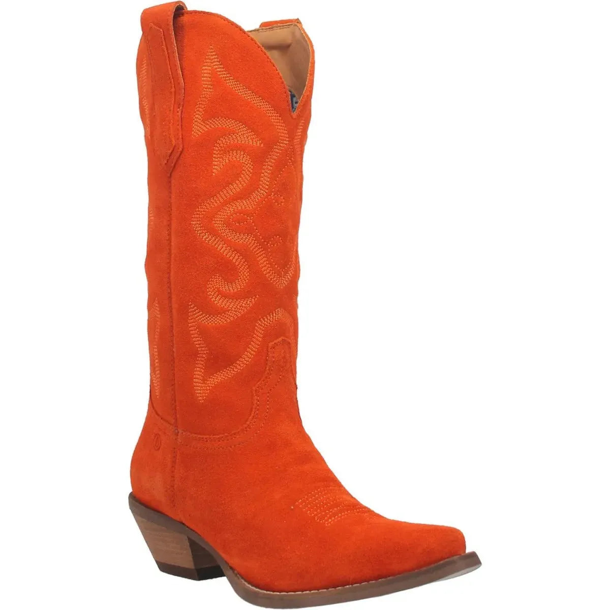 Dingo Out West (Leather Suede) - Women's Cowgirl Boot Orange Regular