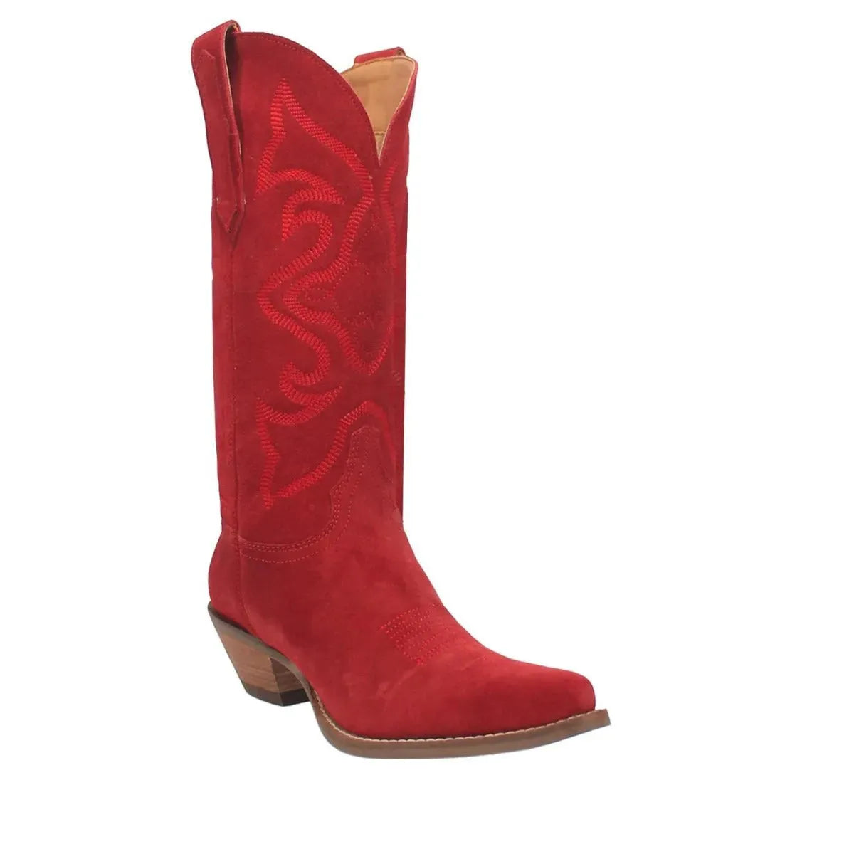 Dingo Out West (Leather Suede) - Women's Cowgirl Boot Red Regular