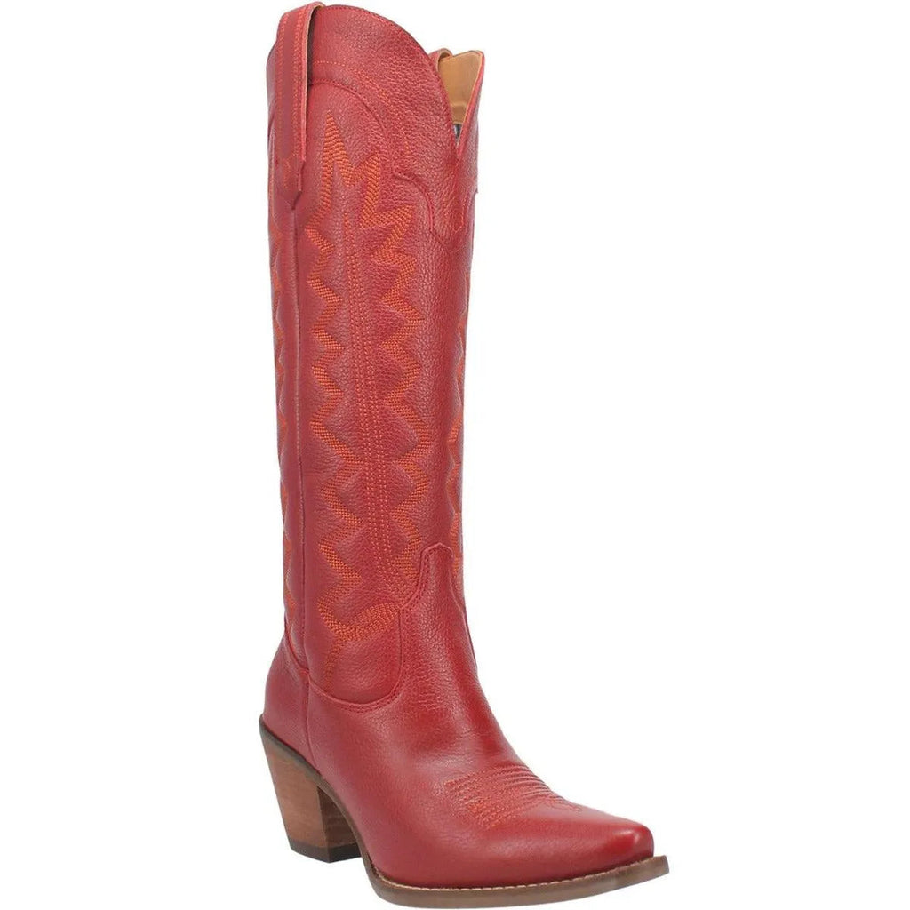 Dingo High Cotton - Womens Cowgirl Boot Red Regular