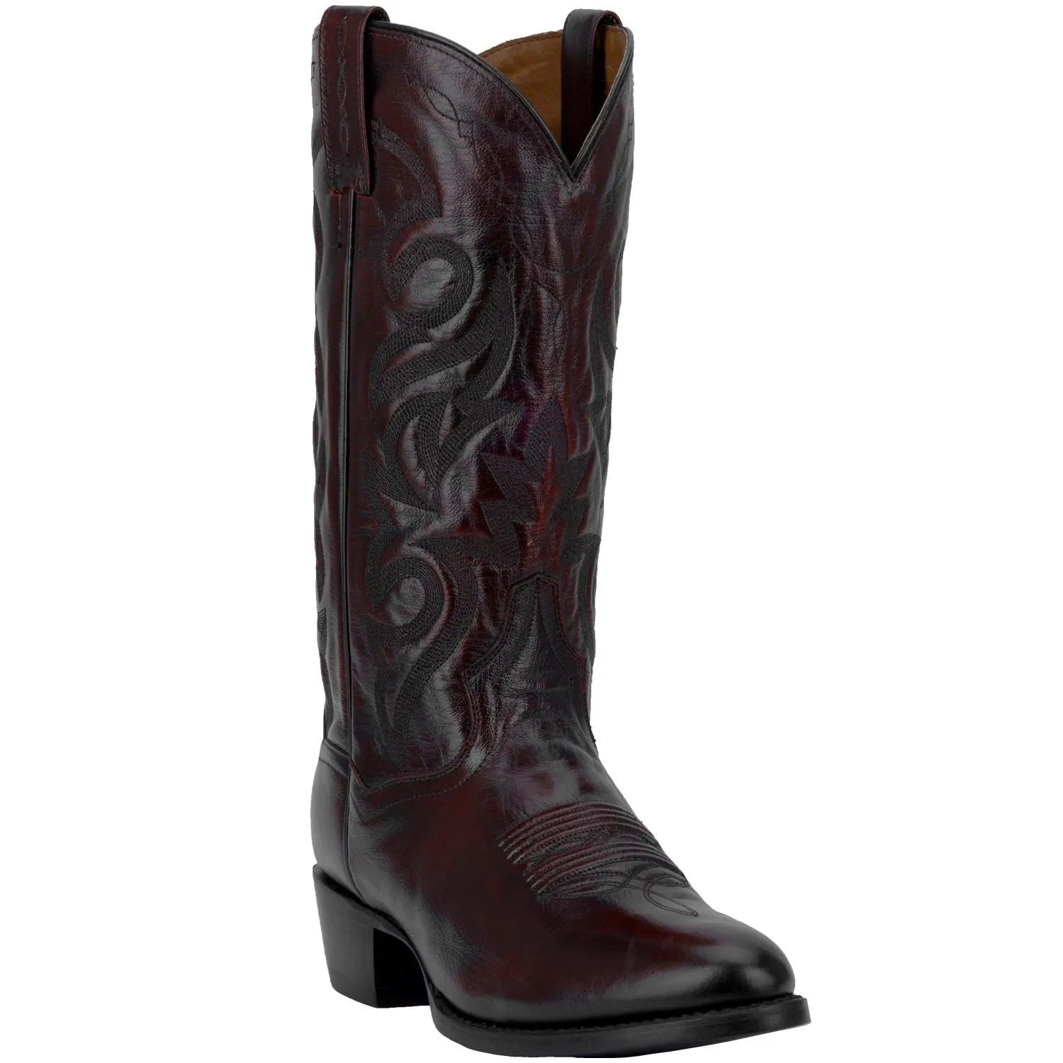 Dan Post Milwaukee Round Toe - Mens Cowboy Boots Black Cherry