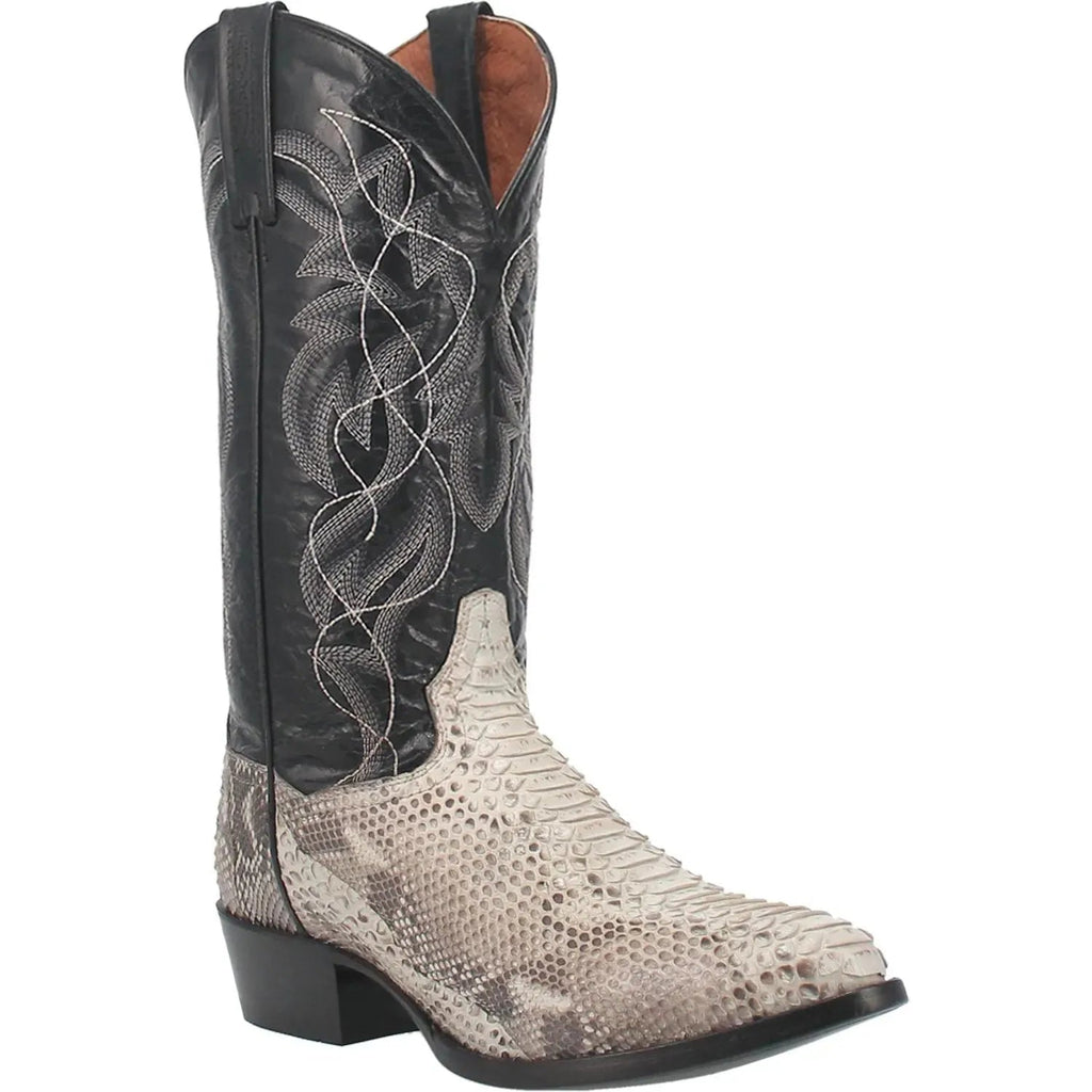 Dan Post Manning - Men's Python Leather Cowboy Boots Natural