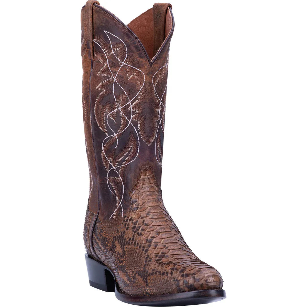 Dan Post Manning - Men's Python Leather Cowboy Boots Bay Apache