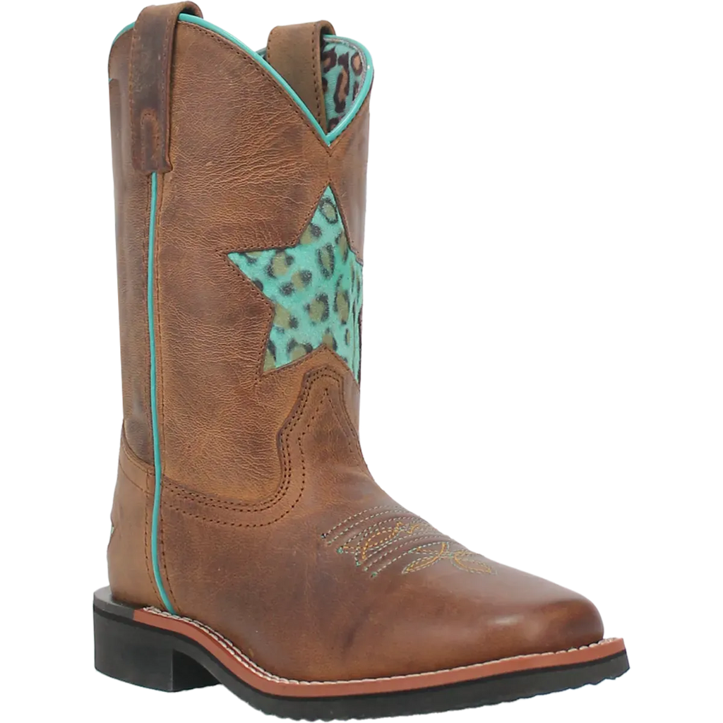 Dan Post Starr - Little/Big Kids Leather Cowgirl Boots Brown Regular