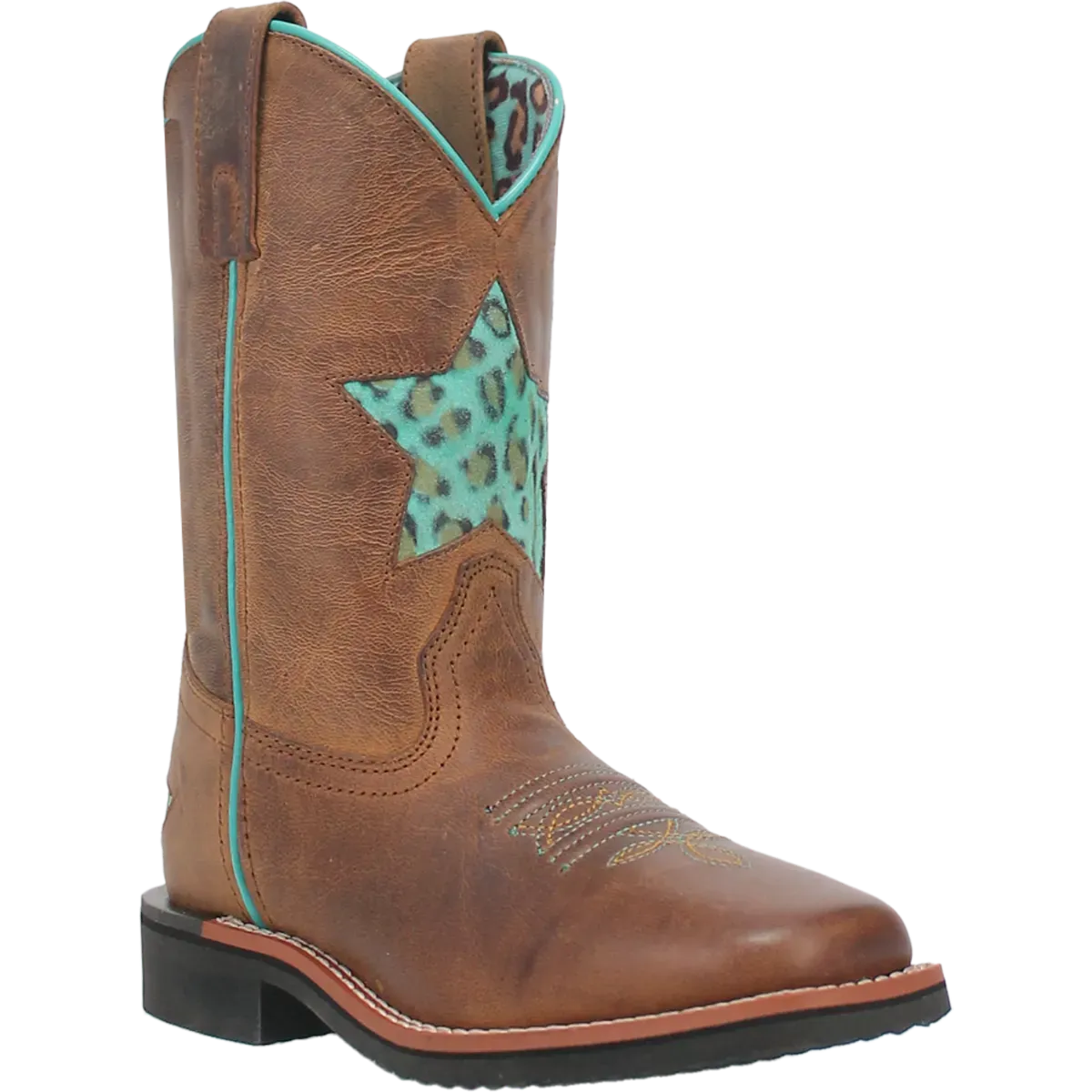 Dan Post Starr - Little/Big Kids Leather Cowgirl Boots Brown Regular
