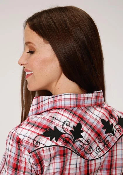Roper 01023 Fancy Applique (Red) - Women's Western Shirt Red