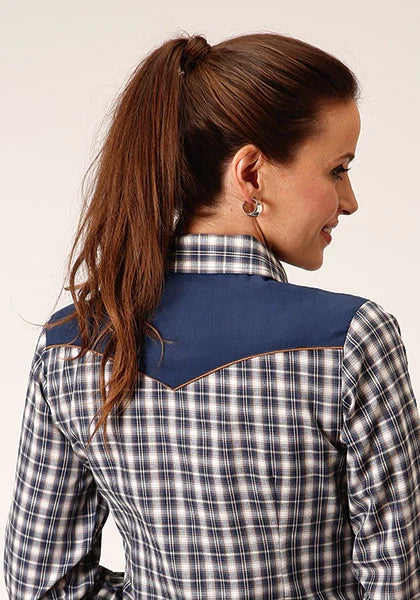 Roper 1709 Small Plaid (Blue) - Women's Western Shirt