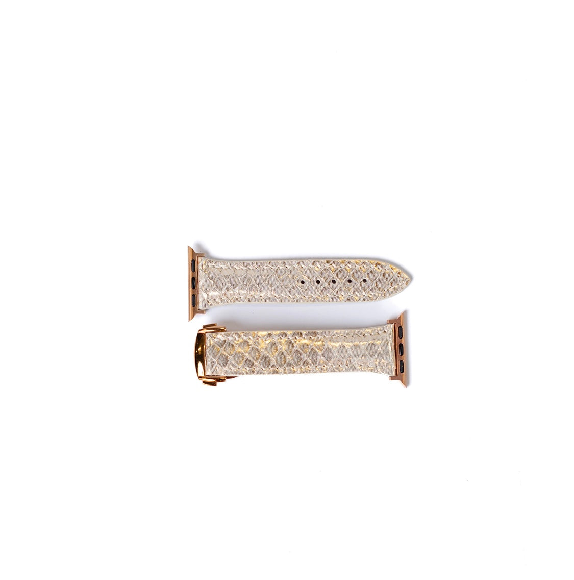Apple Watch Band, Metallic Gold Python