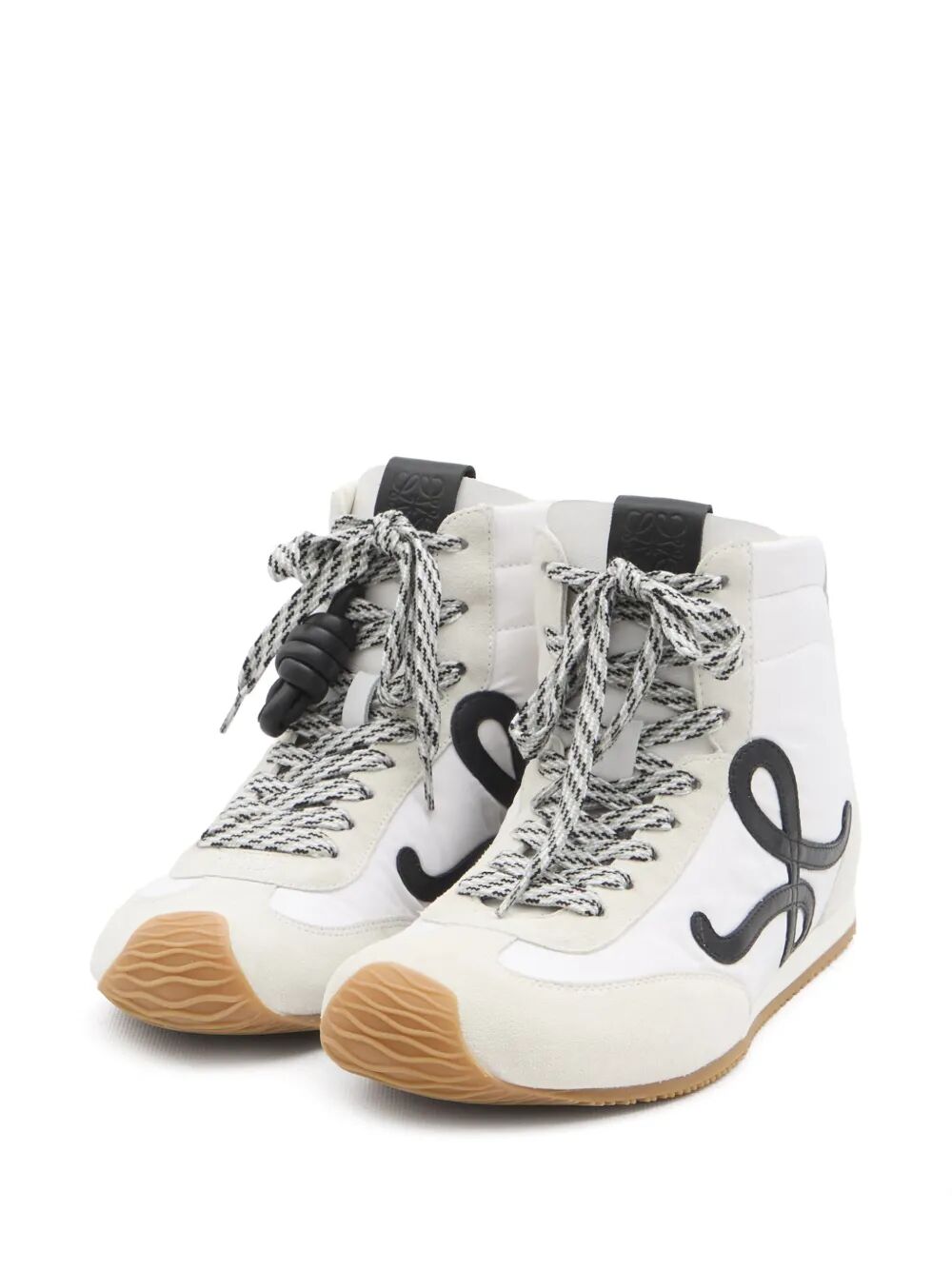 Loewe Women Ballet Runner 2.0 Nylon And Leather High-Top Sneakers