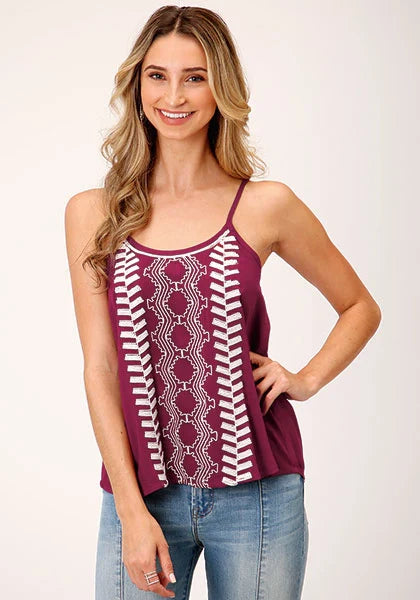 Roper 1529 Embroidery (Red) - Women's Tank Top Red