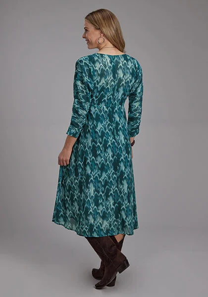 Roper 2135 Feather Print (Teal) - Women's Dress