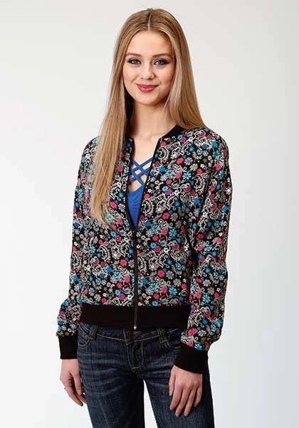 Roper 0982 Flower Bomber (Black) - Women's Jacket Black