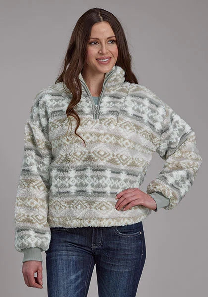 Roper 2323 Aztec (Grey) - Women's Fleece Pullover Grey