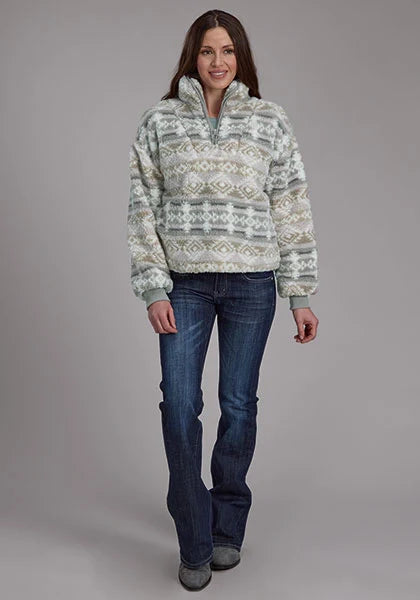 Roper 2323 Aztec (Grey) - Women's Fleece Pullover