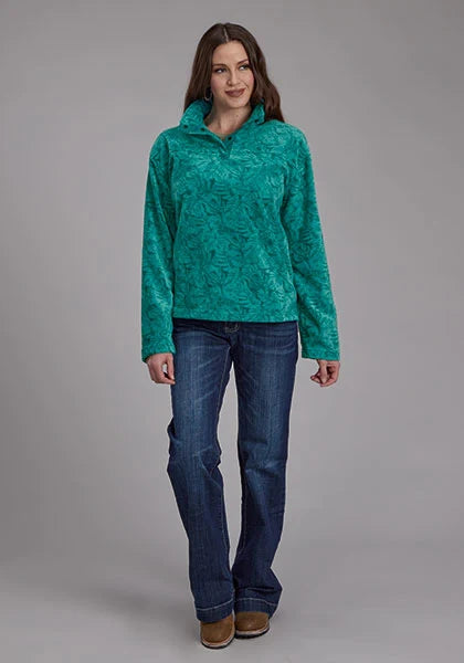 Roper 2322 Tropical Print (Green) - Women's Fleece Pullover