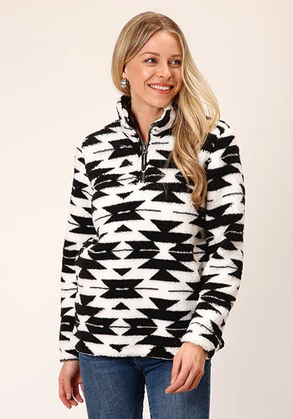 Roper 1820 Aztec (Black) - Women's Fleece Pullover Black