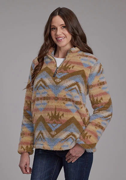 Roper 2260 Aztec (Brown) - Women's Fleece Pullover Brown