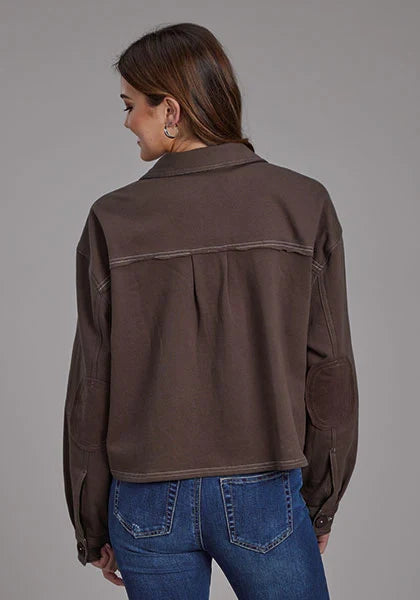 Roper 2272 Printed Knit (Brown) - Women's Cropped Jacket