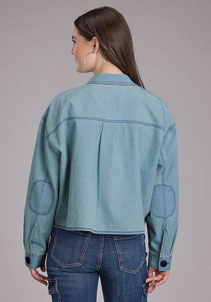 Roper 2450 Cropped (Blue) - Women's Denim Jacket