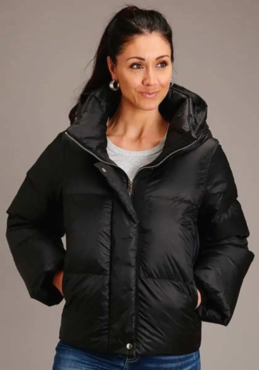 Roper Crushable Parachute Jacket (Black) - Women's Puffer Jacket Black