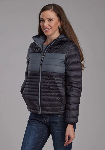 Roper 2165 Parachute (Black/Grey) - Women's Nylon Jacket Black