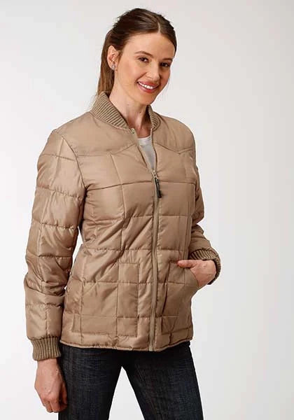 Roper 1473 Quilted Poly (Khaki) - Women's Jacket Khaki