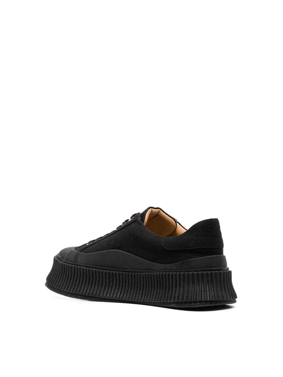 Jil Sander Men Low Laced Sneakers With Vulcanized Rubber Sole