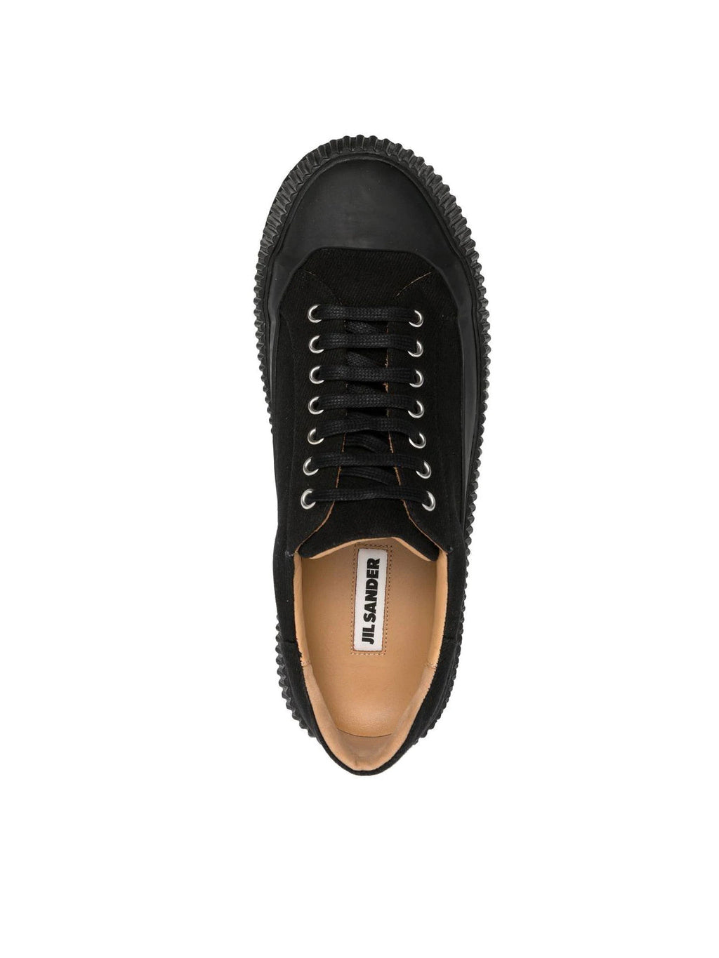 Jil Sander Men Low Laced Sneakers With Vulcanized Rubber Sole
