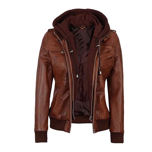 Women's Retro Flyer Original Leather Bomber Jacket
