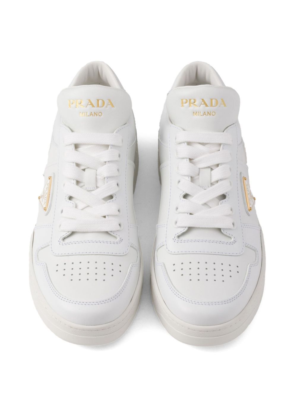 Prada Women Downtown Leather Sneakers