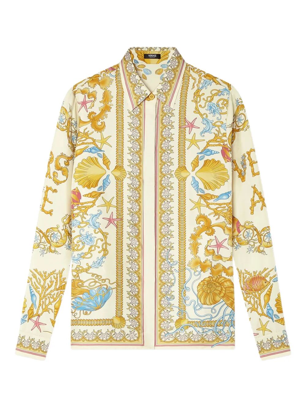 Versace Women Underwater Barocco Silk Shirt