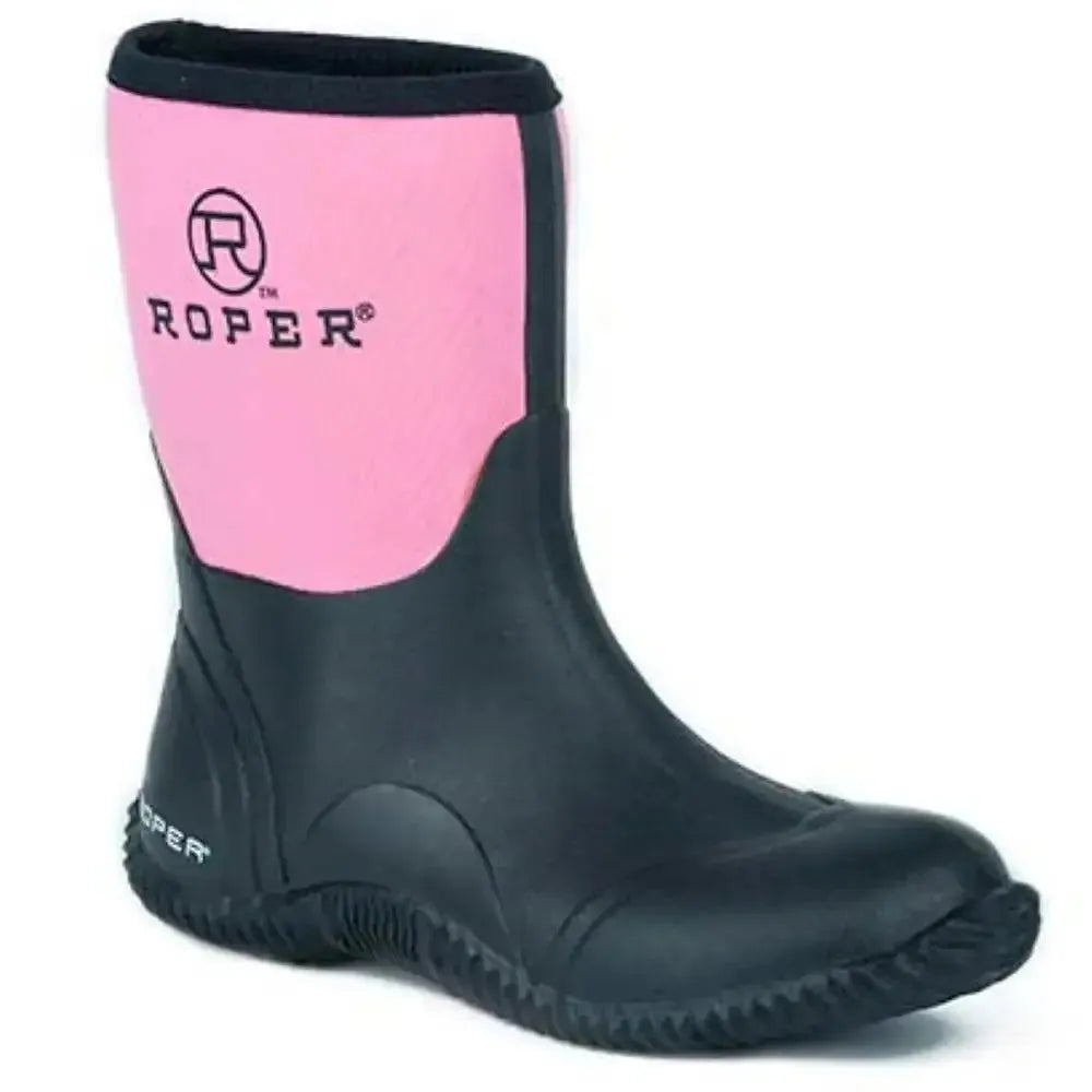 Roper Barnyard Lady (Pink) - Women's Work Rain Boot Pink Regular