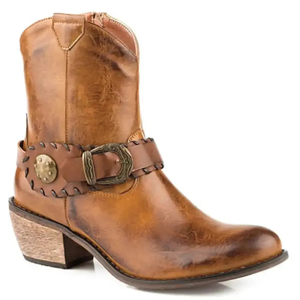 Roper Mae (Brown) - Women's Biker Boot Brown Regular