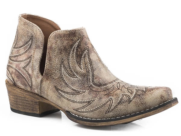 Roper Ava Vintage (Tan/Brown) - Women's Cowgirl Boot Tan Regular