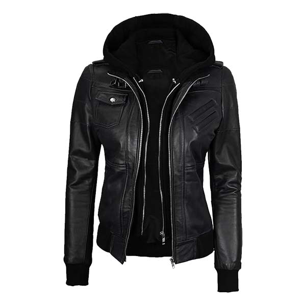 Women's Retro Flyer Original Leather Bomber Jacket