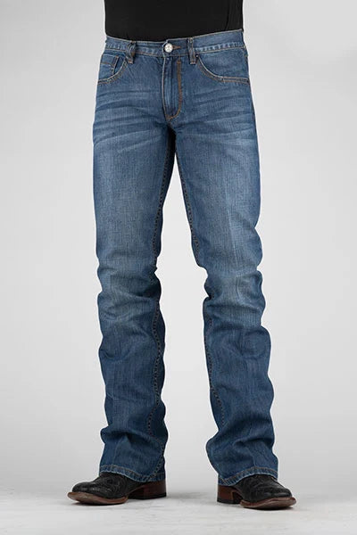 Tin Haul 1660 Jagger Fit (Medium Wash) - Men's Bootcut Jeans Denim Dark Wash