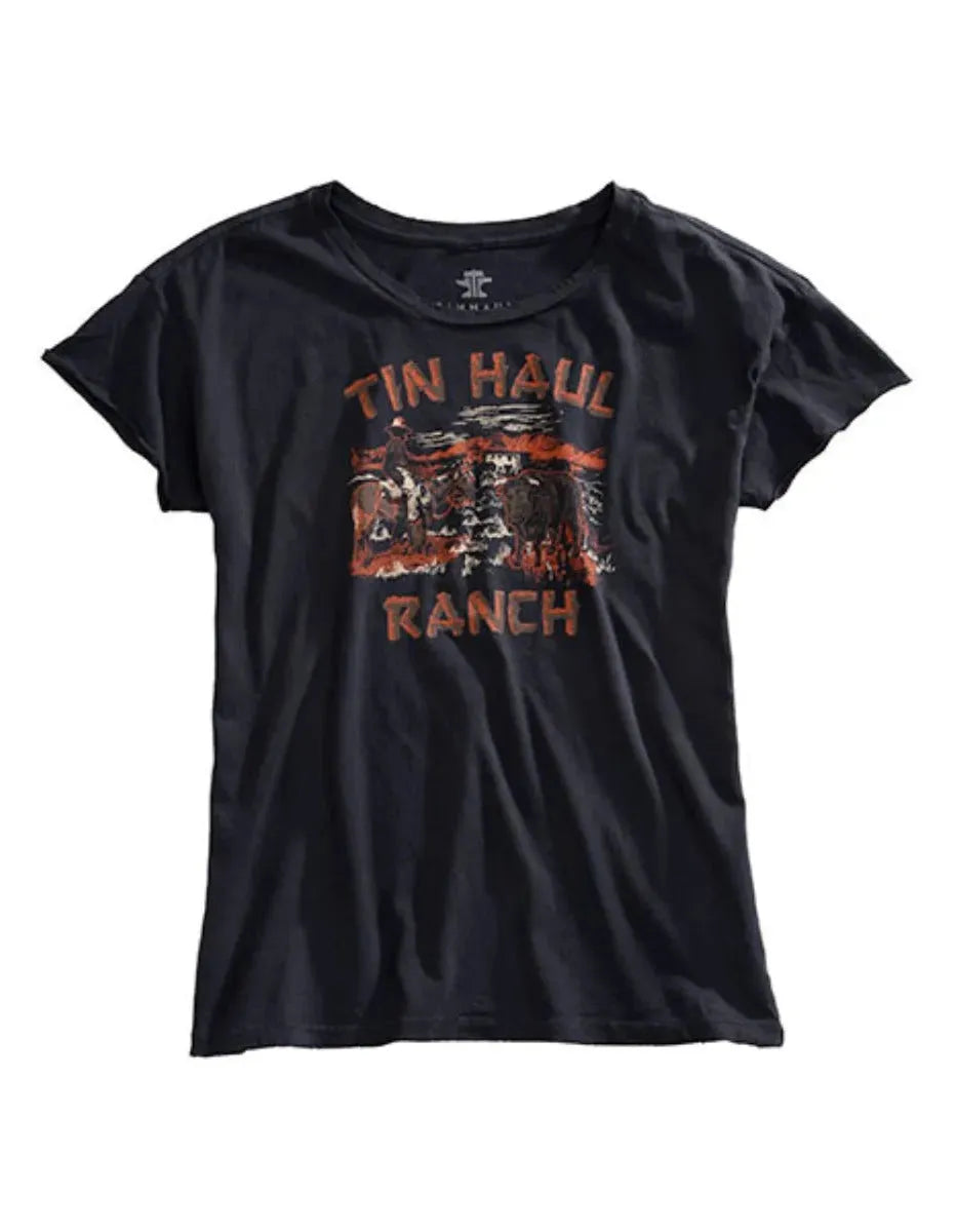 Tin Haul "Tin Haul Ranch" Logo (Grey) - Women's T-Shirt Grey