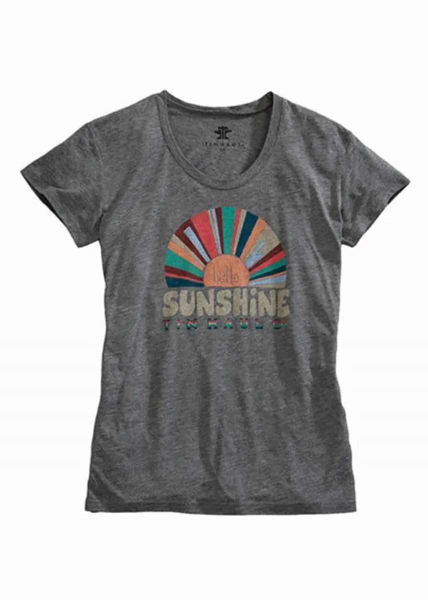 Tin Haul Hello Sunshine (Grey) - Women's T-Shirt Grey
