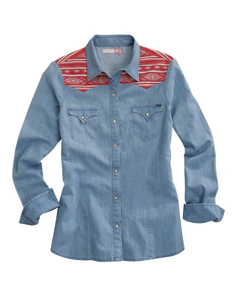 Tin Haul Aztec Yoke (Blue) - Women's Western Shirt Blue
