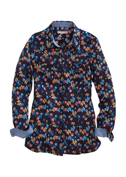 Tin Haul 1425 Firefly Floral (Black) - Women's Western Shirt Black