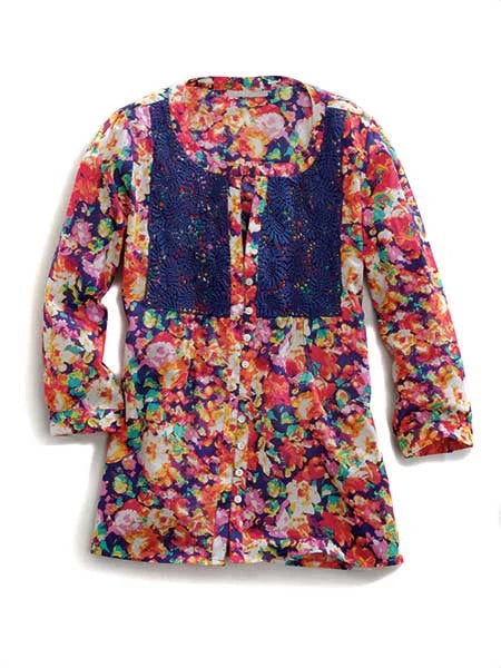 Tin Haul 0109 Floral Impression (Multi) - Women's Western Shirt Multi