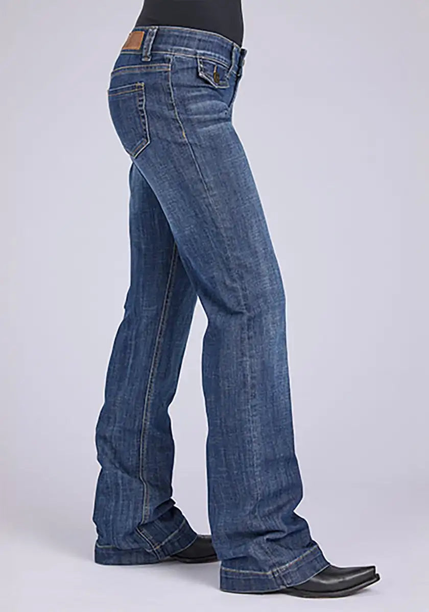 Tin Haul 280 Rosie Fit Front Pocket Flap ( Denim Medium Wash ) - Women's Jeans