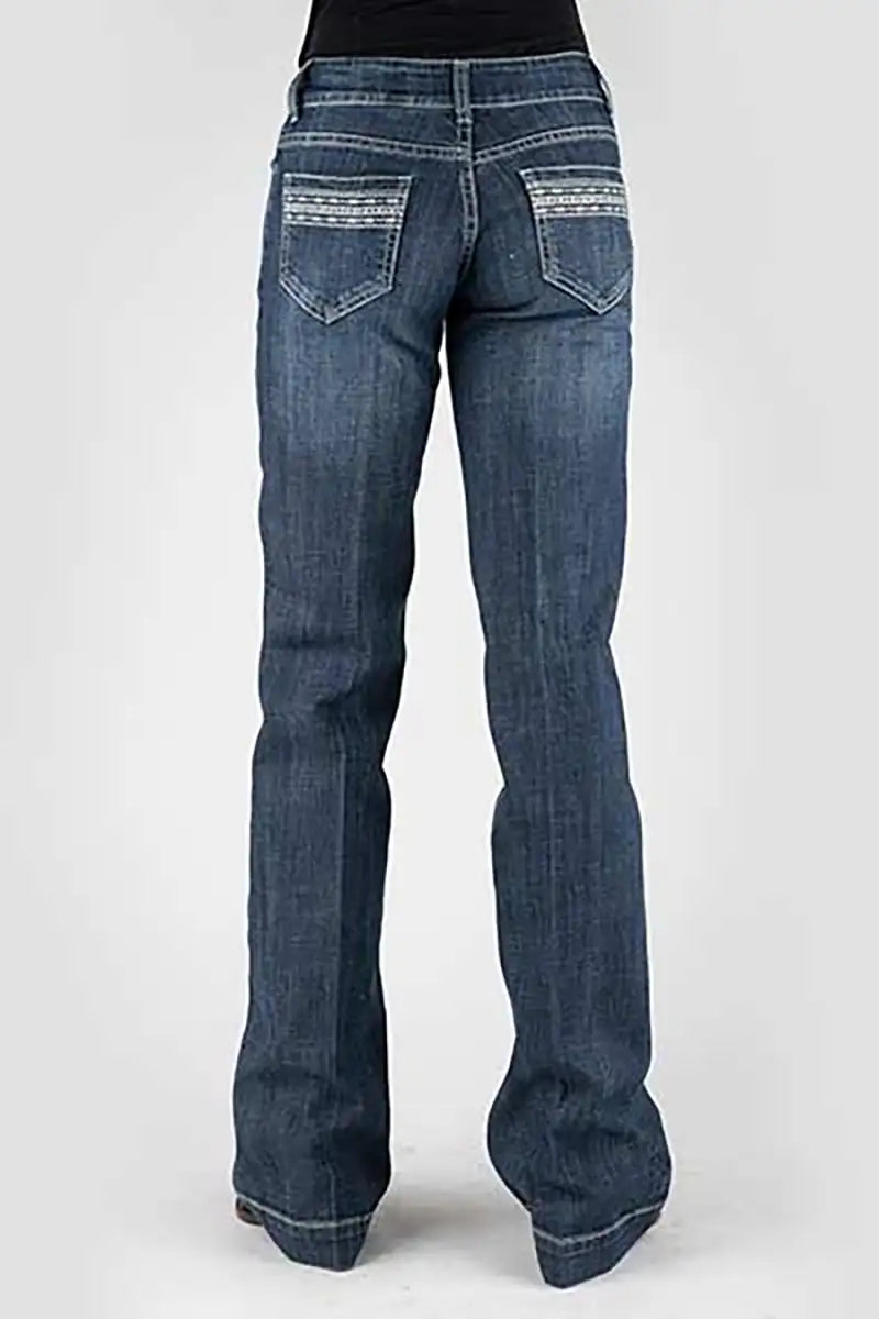 Tin Haul 460 Ella Fit Embroidered Pocket ( Denim Dark Wash ) - Women's Jeans