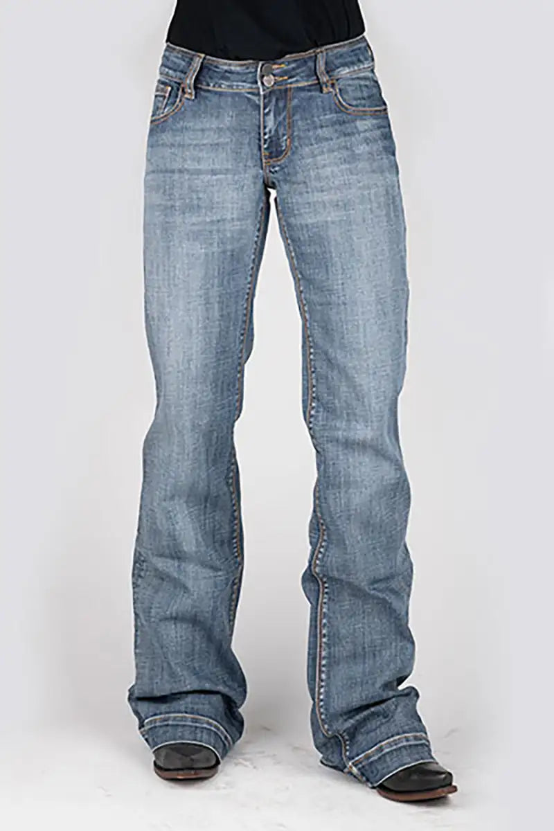 Tin Haul 460 Ella Fit Embroidered Pocket ( Denim Light Wash ) - Women's Jeans Denim Light Wash