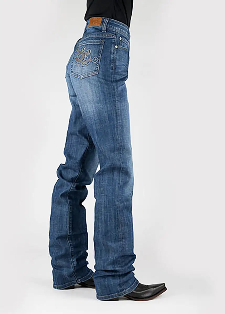 Tin Haul 525 Rachel Fit Horseshoe Pocket ( Denim Medium Wash )- Women's Jeans