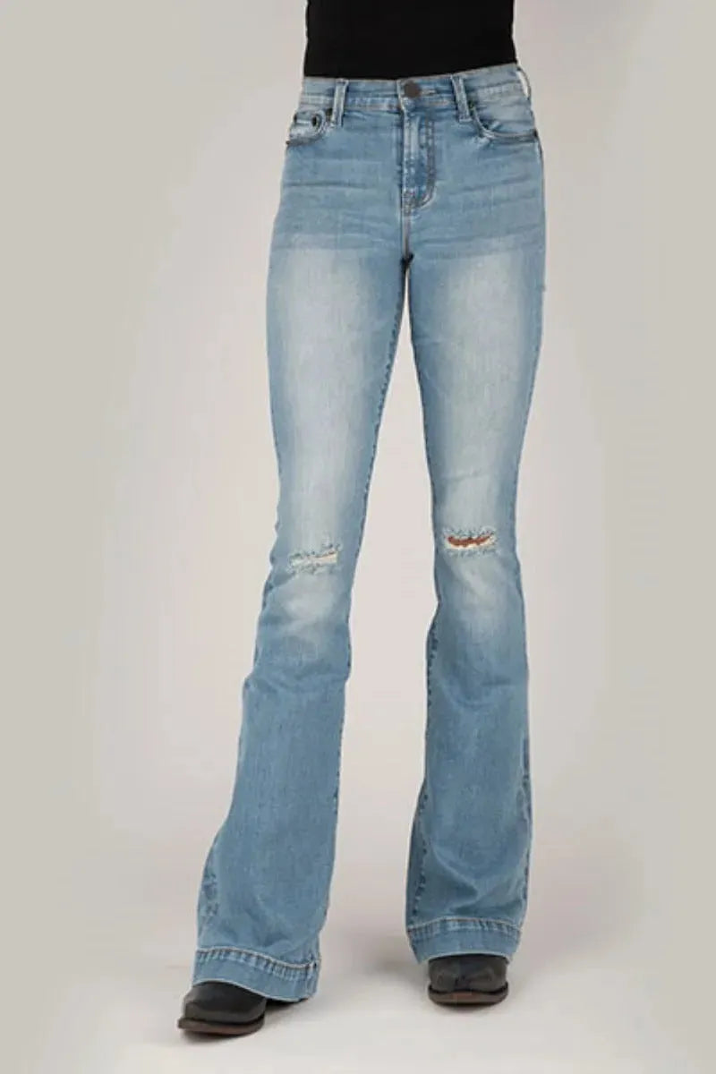 Tin Haul Libby High Raise Flare (Light Wash) - Women's Jeans (Closeout) Denim Light Wash 27 XL